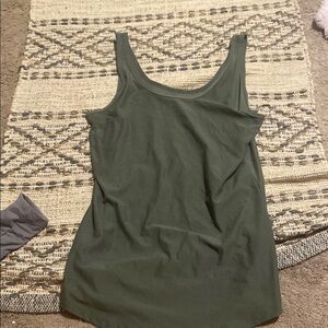 No Boundaries Green Fitted Sleeveless Tank Top